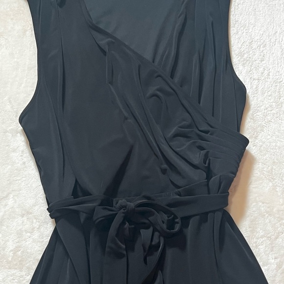 41 Hawthorn Women’s Black Sleeveless Faux Wrap Midi Dress SZ 2X - Picture 4 of 7
